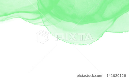Mint green alcohol ink-style abstract background with top frame design and copy space. Mint green alcohol ink-style abstract background with top frame design and copy space. 141020126