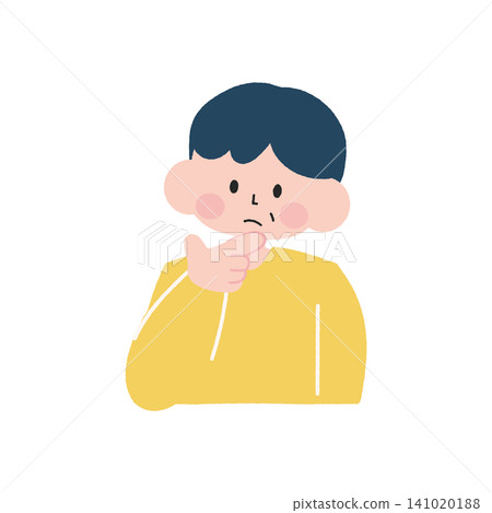 Illustration of a troubled middle-aged man (upper body) Illustration of a troubled middle-aged man (upper body) 141020188