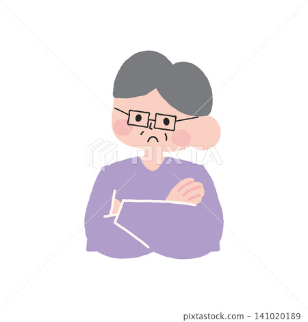 Illustration of a troubled senior man (upper body) Illustration of a troubled senior man (upper body) 141020189