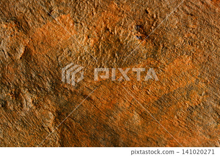 The texture of the mortar is highlighted by the reddish-brown rust stains. The texture of the mortar is highlighted by the reddish-brown rust stains. 141020271
