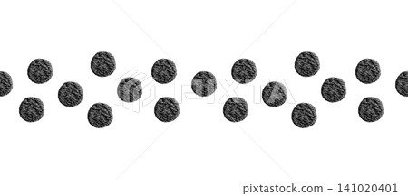 [Seamless Pattern with Round Motif] Hand Embroidery Illustration Material 141020401