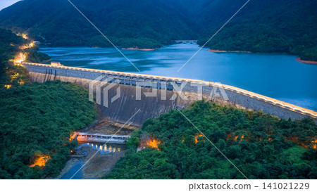 July 1 2026. Hong Kong Tai Tam Tuk Reservoir Dam Blue Hour July 1 2026. Hong Kong Tai Tam Tuk Reservoir Dam Blue Hour 141021229