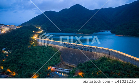 July 1 2026. Hong Kong Tai Tam Tuk Reservoir Dam Blue Hour July 1 2026. Hong Kong Tai Tam Tuk Reservoir Dam Blue Hour 141021230