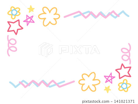 Illustration of star, flower, doodle frame for Valentine's Day, background, backdrop, wallpaper, rectangle ad template, polaroid photo, banner, social media, postcard, print, memo note, presentation Illustration of star, flower, doodle frame for Valentine's Day, background, backdrop, wallpaper, rectangle ad template, polaroid photo, banner, social media, postcard, print, memo note, presentation 141021371