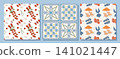 Amalfi Pattern Set. Kitchen Ceramics Citrus Summer 141021447
