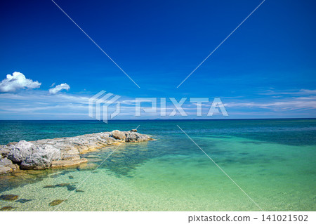 沖繩縣大宜味村尼羅姆海灘的景色 沖繩縣大宜味村尼羅姆海灘的景色 141021502