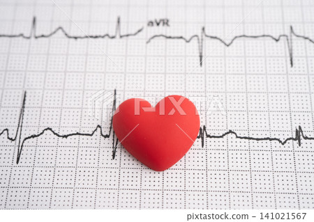Electrocardiogram ECG, heart wave, heart attack, cardiogram report. Electrocardiogram ECG, heart wave, heart attack, cardiogram report. 141021567