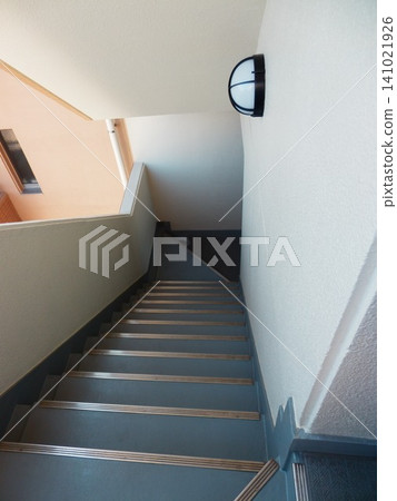 Indoor staircase of the building Indoor staircase of the building 141021926