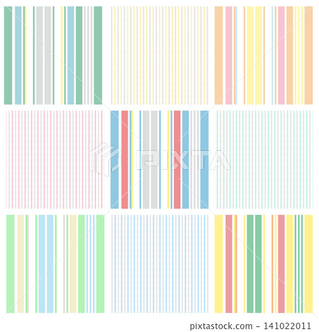 Colorful stripe pattern set, multi-border Colorful stripe pattern set, multi-border 141022011