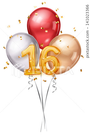 Sweet sixteen birthday balloons. Sweet sixteen birthday balloons. 141023366