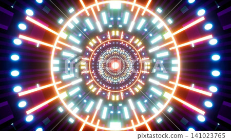 Colorful VJ Light Beam Mandala Pattern Art Background Colorful VJ Light Beam Mandala Pattern Art Background 141023765