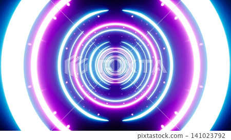 Glowing Neon Light Sound Wave Effect Glowing Neon Light Sound Wave Effect 141023792