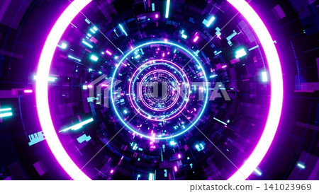 Tunnel background of abstract cyber internet networking concept Tunnel background of abstract cyber internet networking concept 141023969