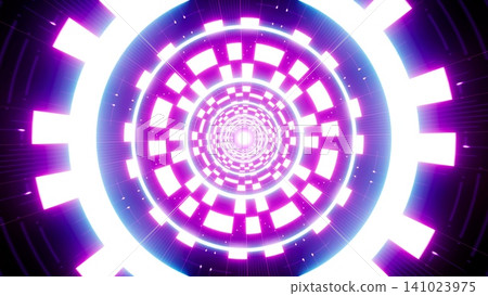 Shining Magical Pattern Neon Light Tunnel Space Shining Magical Pattern Neon Light Tunnel Space 141023975
