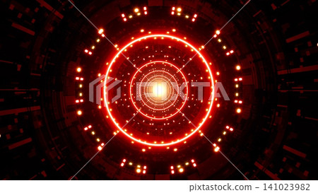 Red Illuminate Light Tunnel Red Illuminate Light Tunnel 141023982