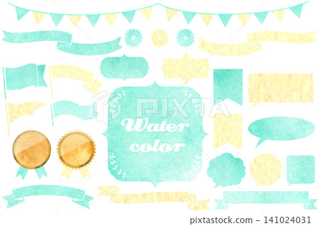 Watercolor texture frame set Watercolor texture frame set 141024031
