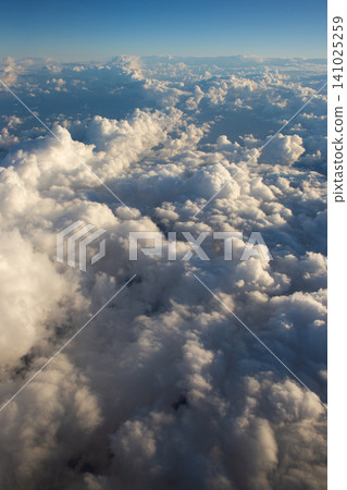 beautiful thick clouds in the sky from the height of the plane beautiful thick clouds in the sky from the height of the plane 141025259