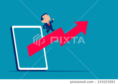 Stock market index up. Business growth and development concept Stock market index up. Business growth and development concept 141025891