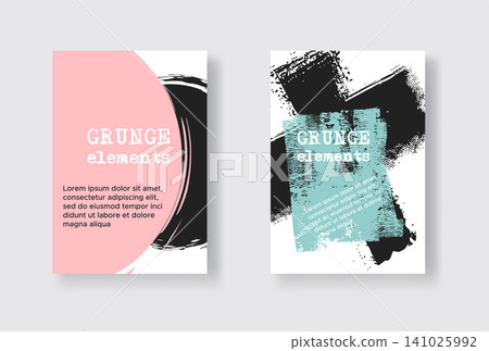 Collection of grunge covers with brush strokes. Collection of grunge covers with brush strokes. 141025992