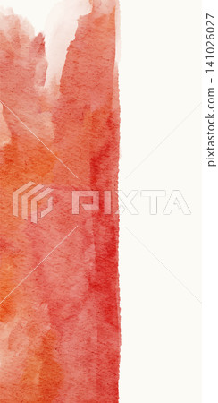 Red Orange Watercolor Abstract Vector Banner Red Orange Watercolor Abstract Vector Banner 141026027