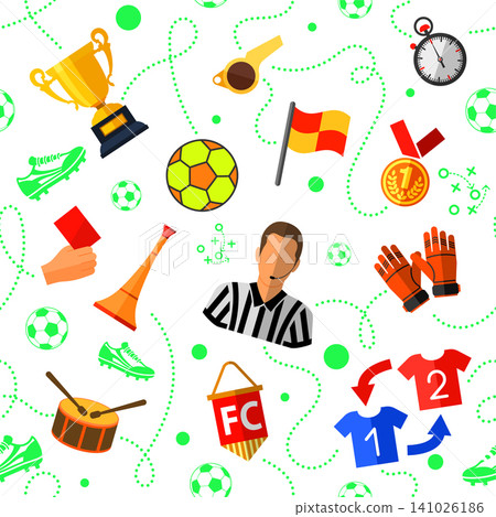 Soccer Seamless Pattern Soccer Seamless Pattern 141026186