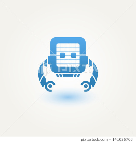 cute robot mascot character icon logo template vector illustration design. minimalist modern robot innovation technology concept cute robot mascot character icon logo template vector illustration design. minimalist modern robot innovation technology concept 141026703