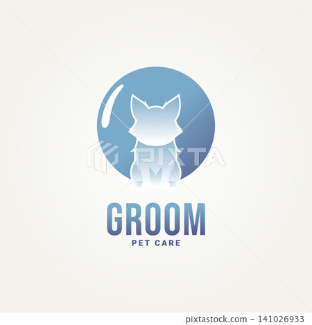 pet grooming flat logo template vector illustration design. simple modern grooming salons, veterinarian clinics, pet supply stores logo concept pet grooming flat logo template vector illustration design. simple modern grooming salons, veterinarian clinics, pet supply stores logo concept 141026933