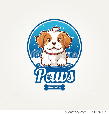 pet grooming salons flat logo template vector illustration design. simple modern animal shelters, veterinarian clinics, pet supply stores logo concept pet grooming salons flat logo template vector illustration design. simple modern animal shelters, veterinarian clinics, pet supply stores logo concept 141026934