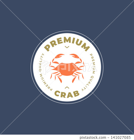 premium crab seafood restaurant badge icon logo template vector illustration design. minimalist simple fish restaurants, sea crab, seafood emblem logo concept premium crab seafood restaurant badge icon logo template vector illustration design. minimalist simple fish restaurants, sea crab, seafood emblem logo concept 141027085