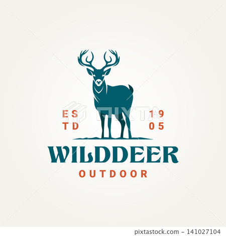 modern simple silhouette wild deer icon logo template vector illustration design. minimalist hunting, wildlife, outdoors adventure logo concept modern simple silhouette wild deer icon logo template vector illustration design. minimalist hunting, wildlife, outdoors adventure logo concept 141027104