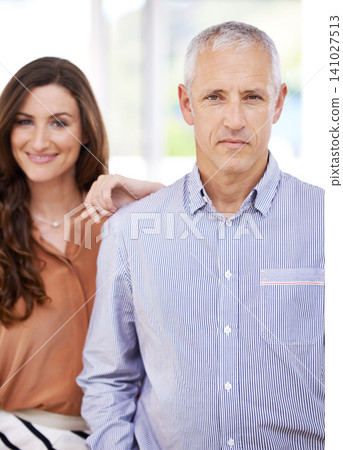 Couple, portrait and smile in home for love with support, trust and pride in living room of house. Senior man, woman and face with confidence for embrace, comfort or healthy relationship in apartment Couple, portrait and smile in home for love with support, trust and pride in living room of house. Senior man, woman and face with confidence for embrace, comfort or healthy relationship in apartment 141027513