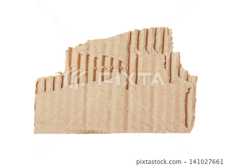Piece of torn cardboard isolated on white Piece of torn cardboard isolated on white 141027661