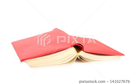 Book with blank red cover isolated on white Book with blank red cover isolated on white 141027676