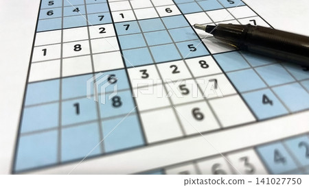 Sudoku Puzzle in Progress. 141027750