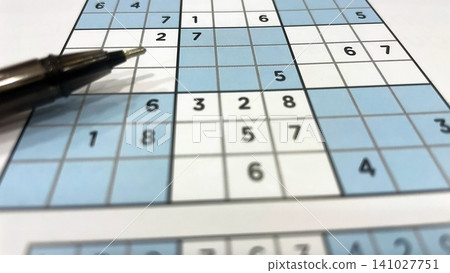 Sudoku Puzzle in Progress. Sudoku Puzzle in Progress. 141027751