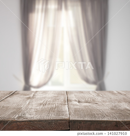 Empty wooden table in room. Space for design Empty wooden table in room. Space for design 141027910