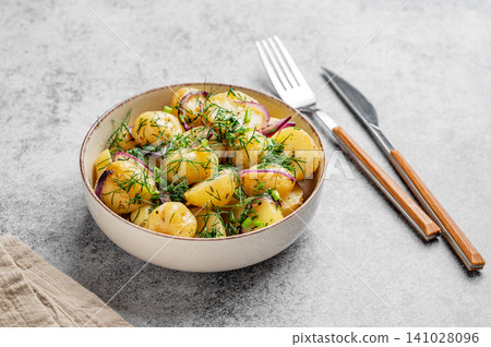 Warm Potato Salad with Red Onion and Fresh Dill Warm Potato Salad with Red Onion and Fresh Dill 141028096