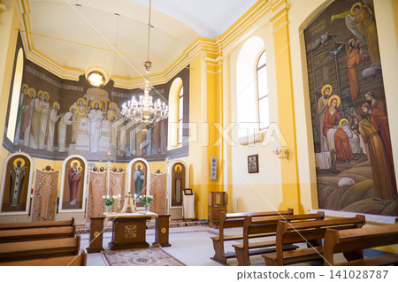beautiful interior of the Ukrainian Orthodox Church beautiful interior of the Ukrainian Orthodox Church 141028787