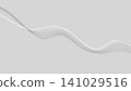 Abstract Minimal Wave Lines on Light Gray Background, Elegant Flowing Curve Design with Copy Space 141029516