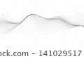 Abstract Gray Dotted Wave Landscape on White Background, Minimal Digital Particle Surface with Copy Space 141029517