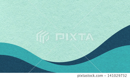 Textured pastel mint paper background with dark teal and light turquoise wavy lines and waves, copy space for banner Textured pastel mint paper background with dark teal and light turquoise wavy lines and waves, copy space for banner 141029732