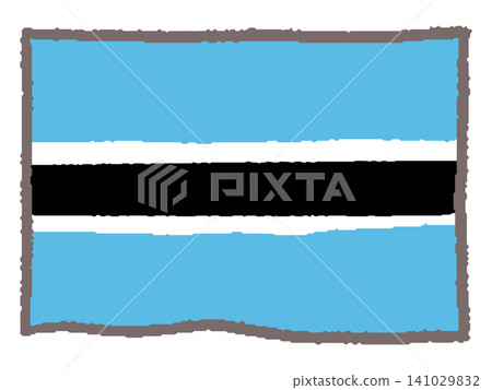 Hand-drawn Botswana flag Hand-drawn Botswana flag 141029832