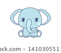 A cute elephant seen from the front. 141030551