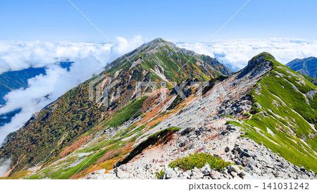 秋季徒步攀登哈里諾基山和蓮華山(從哈里諾基山口到哈里諾基山頂峰:可欣賞蓮華山景色) 秋季徒步攀登哈里諾基山和蓮華山(從哈里諾基山口到哈里諾基山頂峰:可欣賞蓮華山景色) 141031242