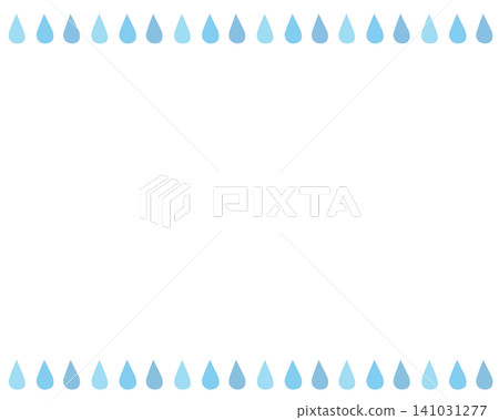 簡約的藍色雨滴畫框 簡約的藍色雨滴畫框 141031277