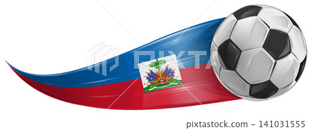 Wavy and sinuous line in the national flag of Haiti. vector illustration Wavy and sinuous line in the national flag of Haiti. vector illustration 141031555
