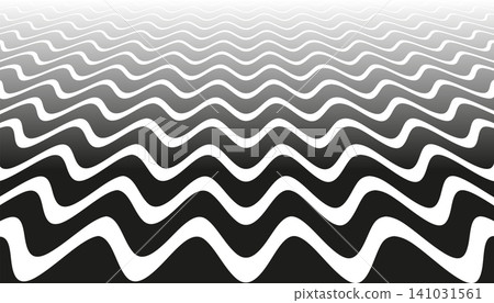 Black and White Wavy Lines. Textured Background. Black and White Wavy Lines. Textured Background. 141031561