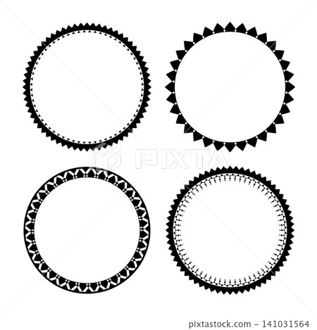 Radial Circle Patterns for Decorative Round Frames Set. Radial Circle Patterns for Decorative Round Frames Set. 141031564