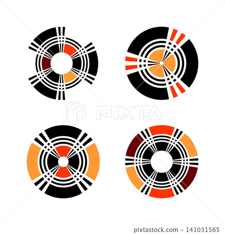 Round Design Elements Set. Abstract Circle Icons. Round Design Elements Set. Abstract Circle Icons. 141031565