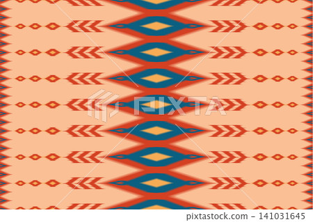 Seamless ikat oriental design pattern. ikat geometric ethnic pattern. ikat pattern design for clothing, textile, wrapping, background, wallpaper, carpet, embroidery, print, vector, illustration design Seamless ikat oriental design pattern. ikat geometric ethnic pattern. ikat pattern design for clothing, textile, wrapping, background, wallpaper, carpet, embroidery, print, vector, illustration design 141031645